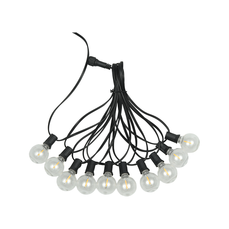 Guirlande lumineuse spirale G40 à clipser E12 blanc chaud
