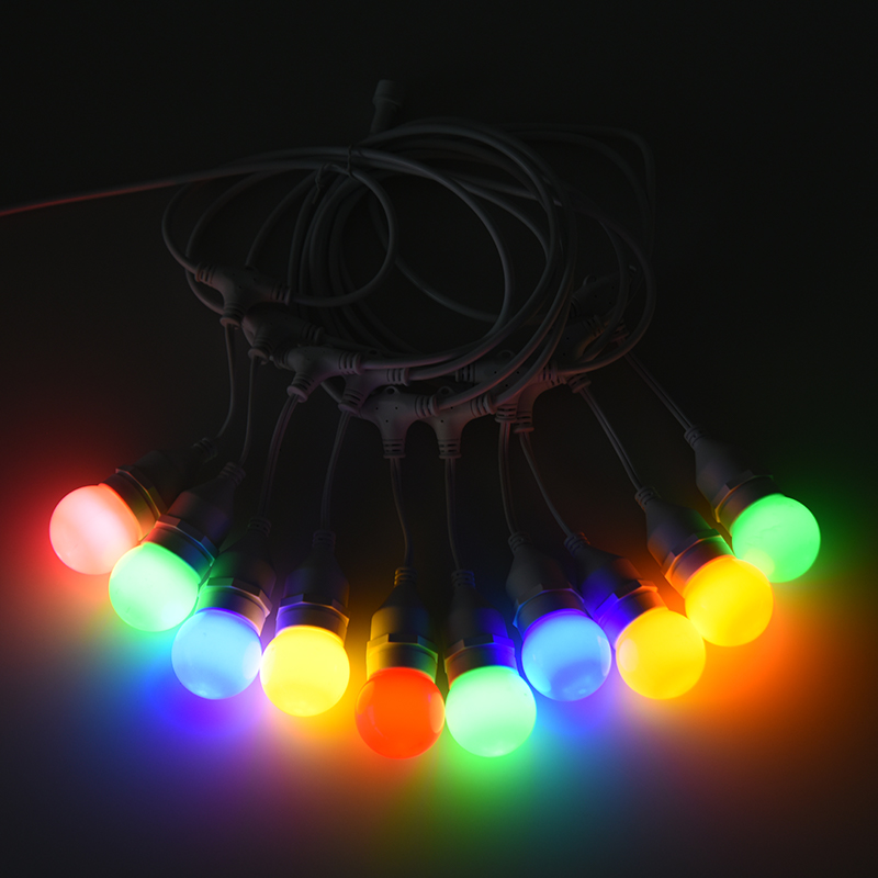 Guirlande lumineuse colorée en spirale de type pendentif G45 E27