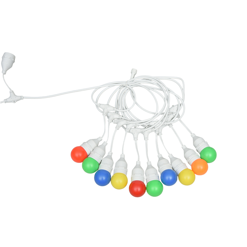 Guirlande lumineuse colorée en spirale de type pendentif G45 E27