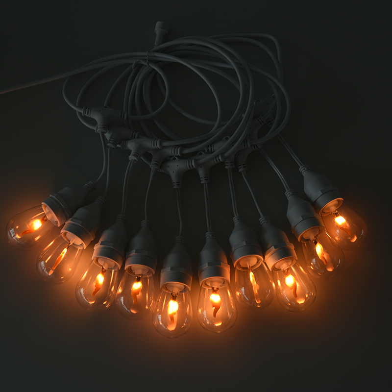 La ficelle blanche chaude en spirale du type E27 pendant S14 allume le modèle de sécurité de basse tension de 3.5V