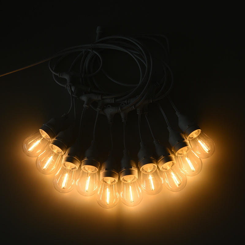 Guirlande lumineuse suspendue S14 de type E27, blanc chaud