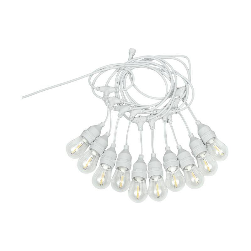 Guirlande lumineuse suspendue S14 de type E27, blanc chaud