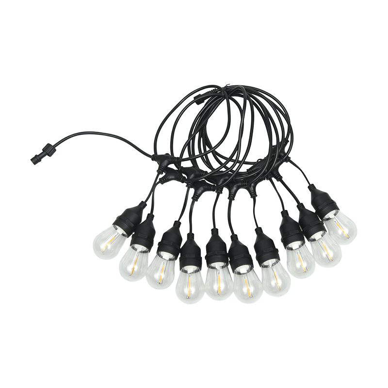 Guirlande lumineuse suspendue S14 de type E27, blanc chaud