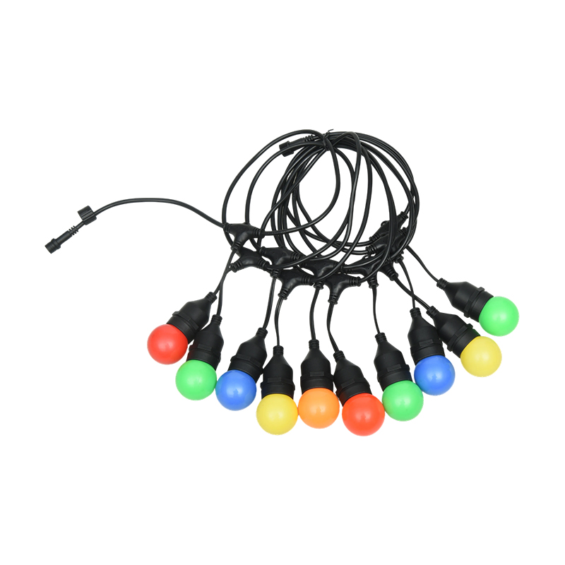 Guirlande lumineuse colorée en spirale de type pendentif G45 E27