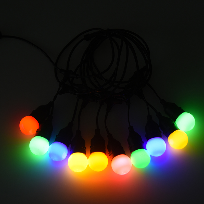 Guirlande lumineuse colorée en spirale de type pendentif G45 E27