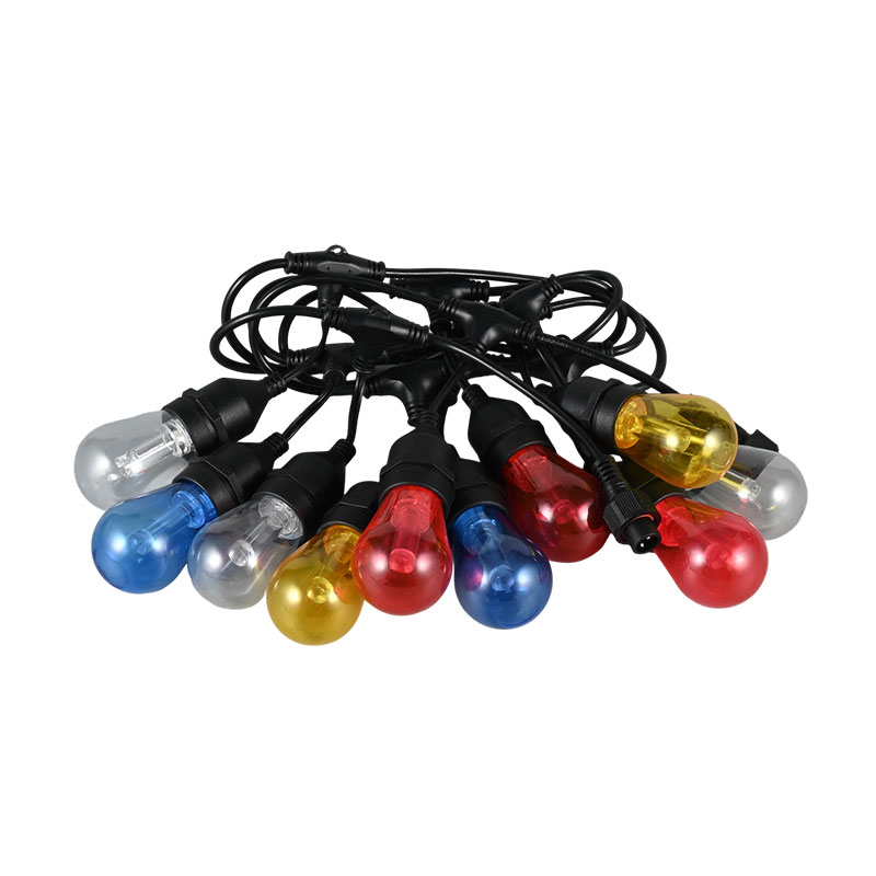 Guirlande lumineuse à pendentif en forme de pilier S14, type E27, guirlande lumineuse en spirale