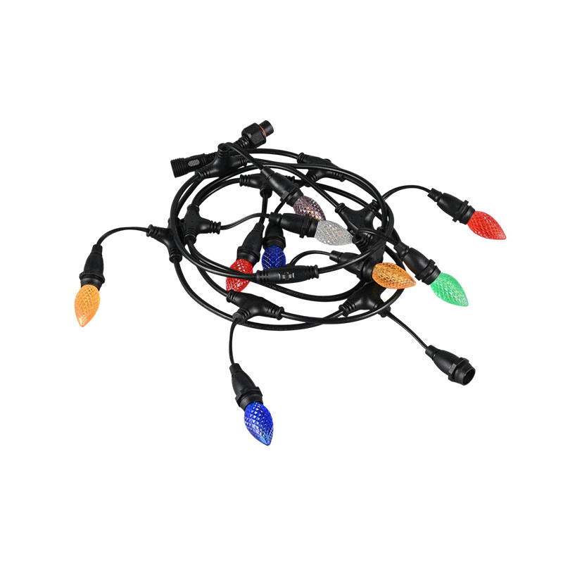 Guirlande lumineuse suspendue en forme de fraise C7, type E12, base à vis, modèle à économie d'énergie 0.5W