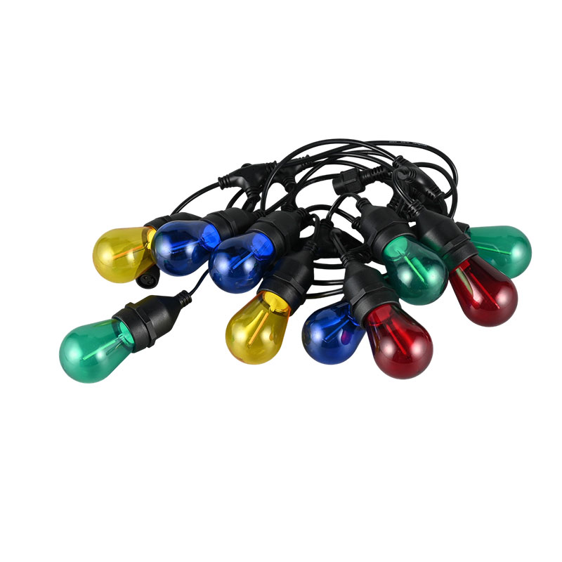 Guirlande lumineuse multicolore suspendue E27 spirale RGBWY S14