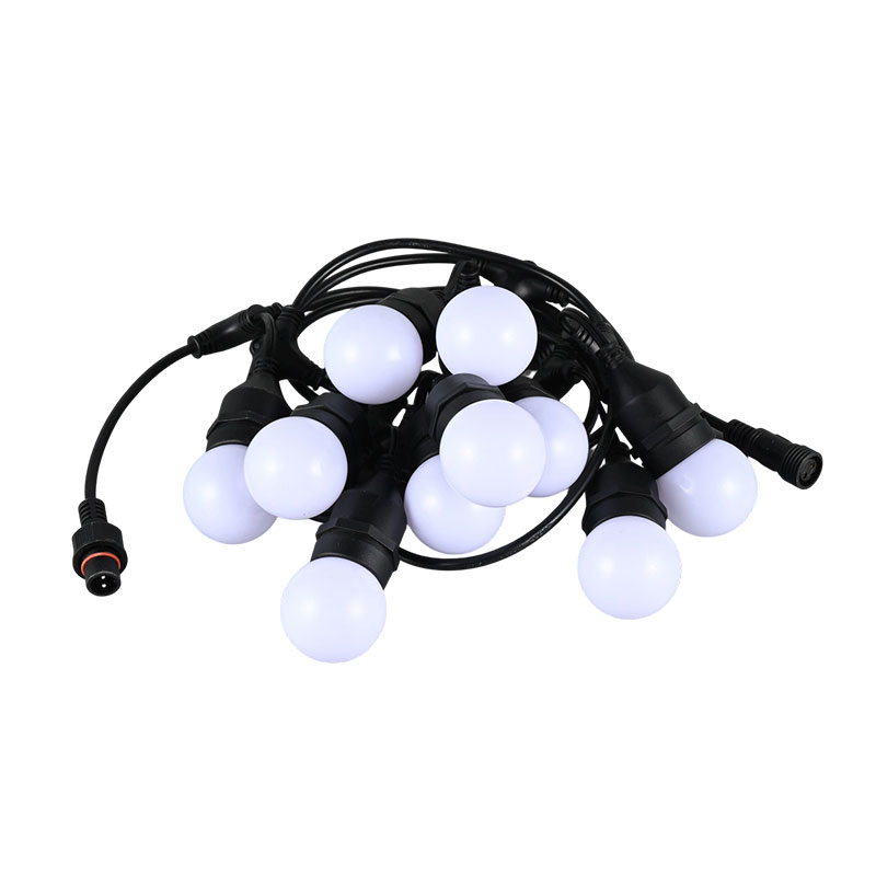Guirlandes lumineuses clignotantes synchronisées en spirale G45 de type E27 à suspendre