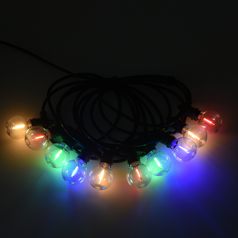 G40 boule bulle E12 bouche en spirale coloré LED éclairage décoratif de feston