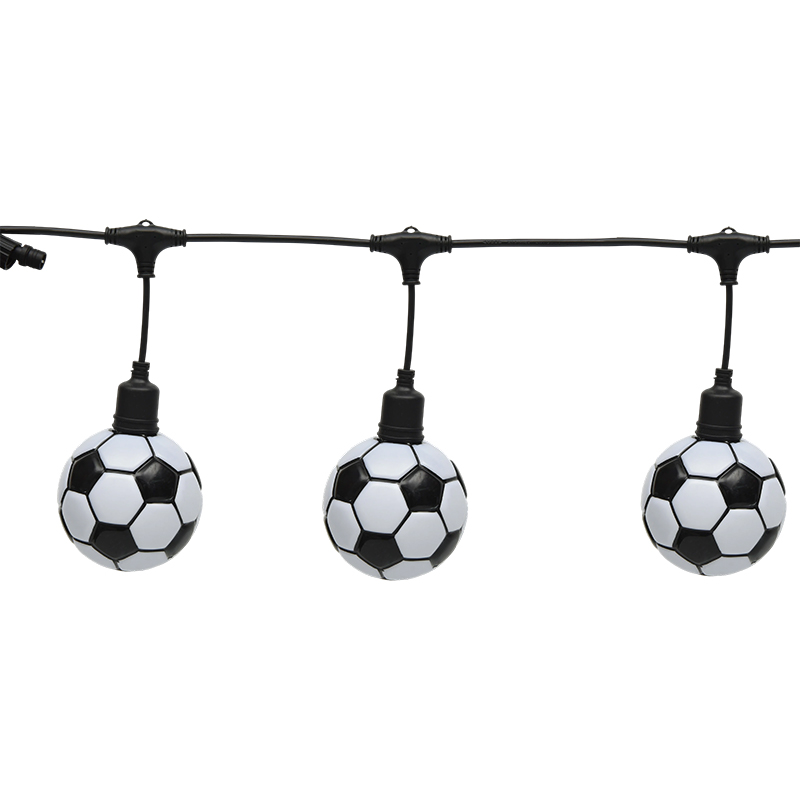 Guirlande lumineuse sur le thème du football (5 mètres, 10 lumières)