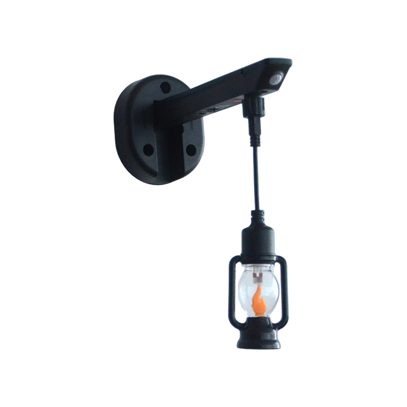 Applique murale solaire style lampe à pétrole vintage (effet flamme)